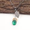 Green Emerald Stone Daughter Gift Anniversary Wedding Pendant Jewelry 925 Silver PP-55-8