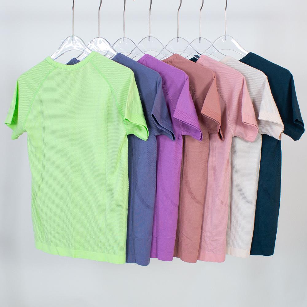 Women's Seamless 2.0 Yoga T-shirt - High Elastic, Tight-fitting Short Sleeve for Fitness & Jogging