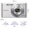 Sony Compact Digital 8x Optical Zoom Compact Body Cyber-shot DSC-W830 Camera, Silver, (25-200mm),
