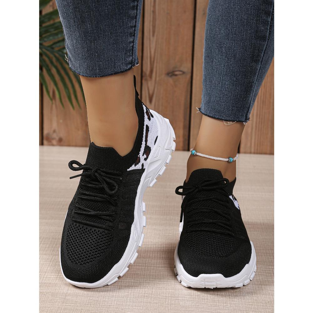 Women's Summer Breathable Flyknit Mesh Shoes, Fashion Versatile Casual Athletic Flats for Women