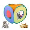 Collapsible Square Rainbow Tunnel Cat Toy