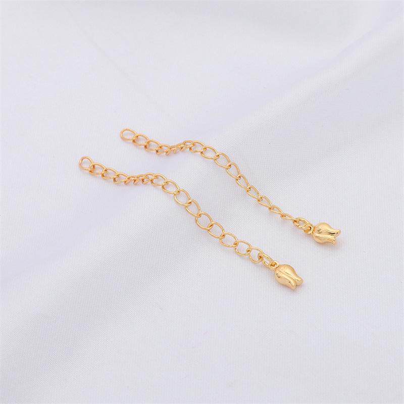Copper-Plated Gold-Filled Adjustable Extension Chain for Bracelets and Necklaces