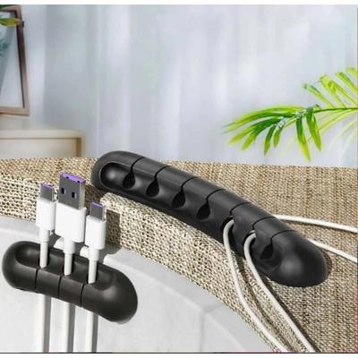 USB Cable Organizer Silicone Cable Winder Desktop Tidy Management Clips Cable Holder For Mouse Keyboard Headphone Wire Organizer
