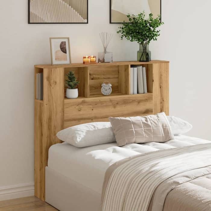 VidaXL Headboard Cabinet Artisan Oak 120x19x104.5 Cm, Headboard, Bedroom Cabinet, Headboard 856879