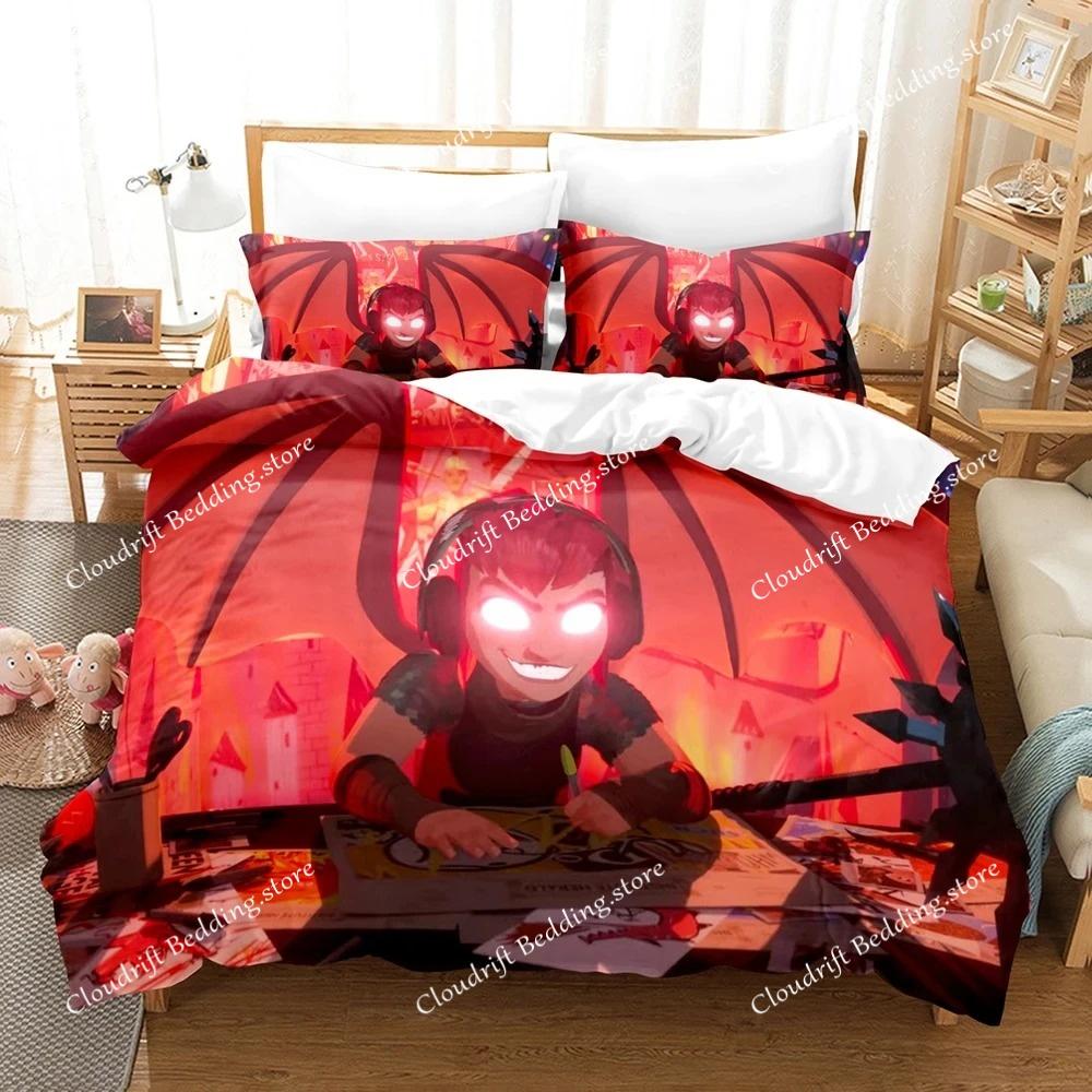 3D Printing Anime The Nimona Bedding Set Boys Girls Twin Queen Size Duvet Cover Pillowcase Bed Kids Adult Fashion Home Textiles