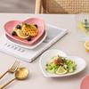 Creative Heart-Shaped Ceramic Small Plate, Household Dim Sum Plate, Catering Dessert Plate, Snack Plate, Direct Supply Can Be Customized