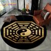 3D Chinese Tai Chi Bagua Yin Yang Round Area Rug,Carpet Rug for Living Room Bedroom Sofa Playroom Decor,kids Non-slip Floor Mat