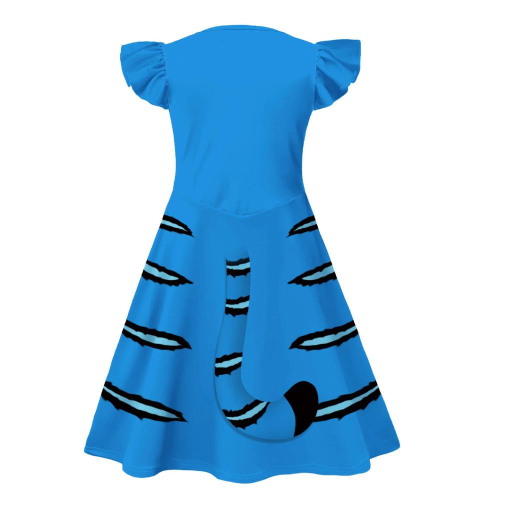KPop Demon Hunters Messenger Cat Print Girls' Princess Dresses