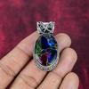 Multi Copper Turquoise Handmade Gemstone Pendant, 925 Solid Sterling Silver Pendant Beautiful Jewelry, Designer Pendant