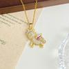 Colorful Zodiac Horse Necklace - A Unique and Versatile High-End Titanium Steel Necklace with a Touch of Sophistication