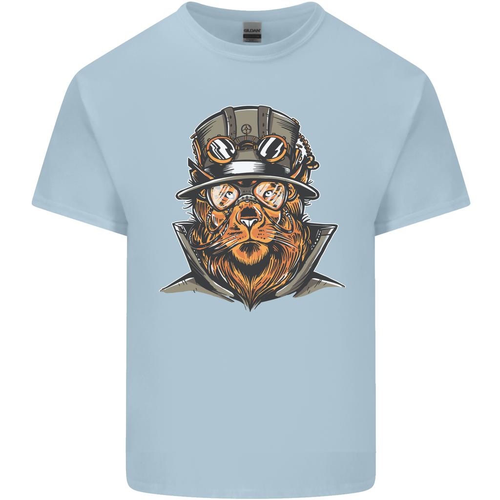 Steampunk Lion Unisexs Light Cotton TShirt