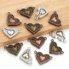 5 pièces Attaches Magnétiques en Alliage en Forme de Cœur 16x25mm Fermoirs Métalliques Exquis Connecteurs Breloques Pour la Fabrication de Bijoux Bracelets DIY Accessoires