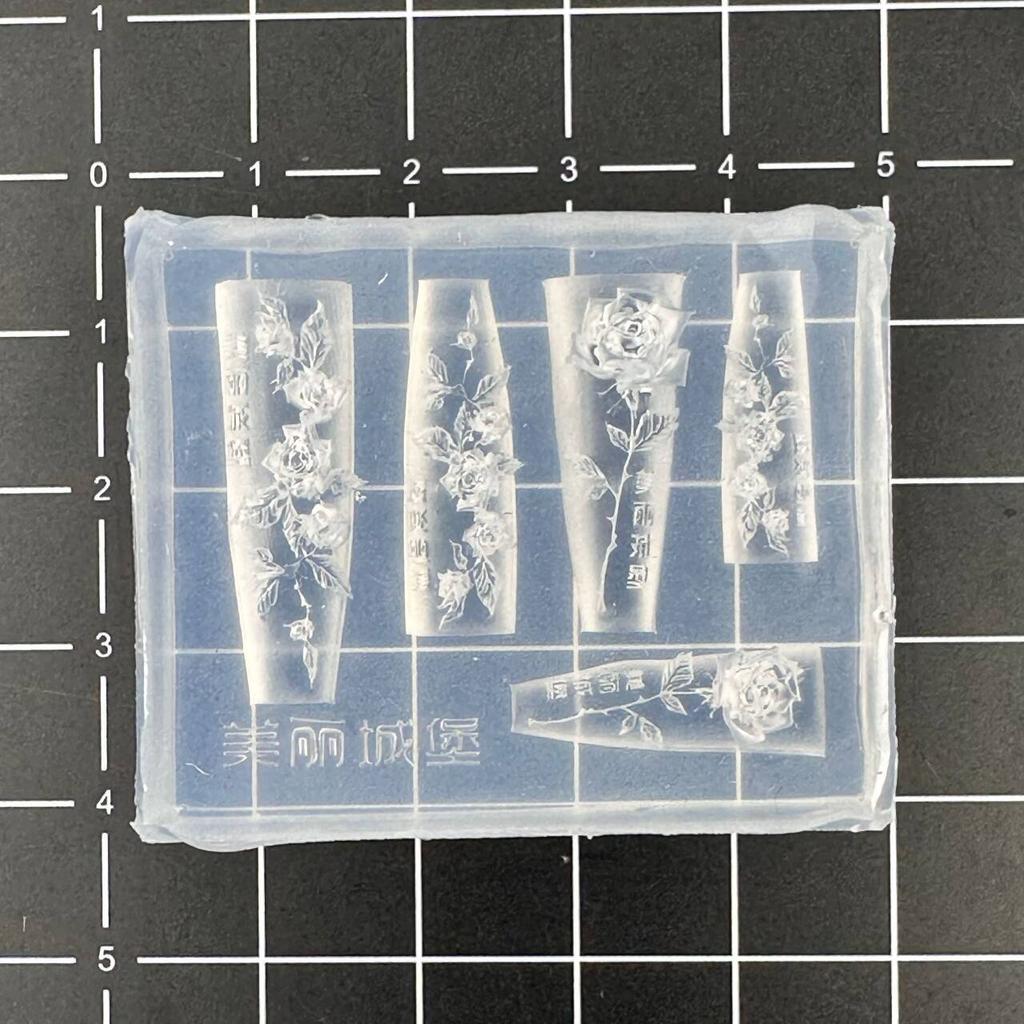 3D Phalaenopsis Flower Silicone Nail Mold DIY Sweet Butterfly Orchid Flower Design Manicure Template Carving Nail Art Mold Tools