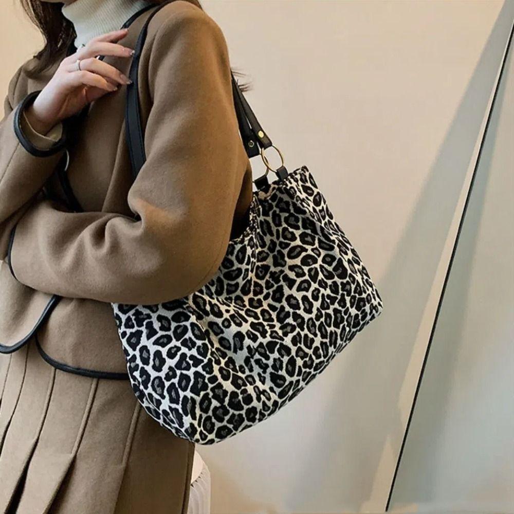 Street Style Single Shoulder Bag Y2k Women Handbags Fashion Leopard Tote Bag  Outdoor