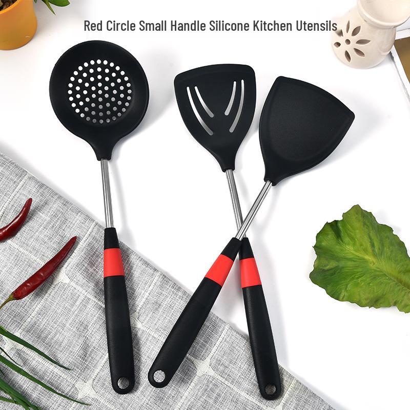 Food-Grade Red Silicone Spatula: Non-Stick Pan, Extended Handle for Stir-Frying, Top Kitchen Utensil, Hot Seller