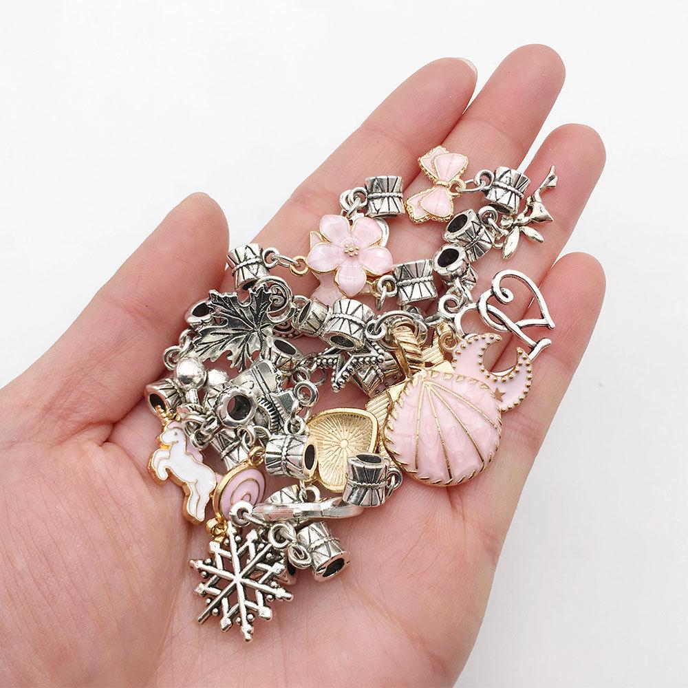 Bunte Einhorn Geschenkbox Set: Kinder DIY Handgemachtes Kristallarmband Schmuck