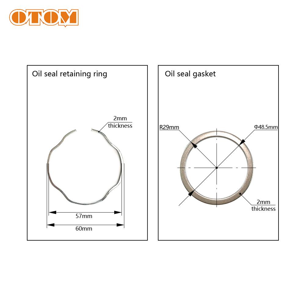 OTOM SHOWA/KYB Front Fork Oil Seal Stopper Ring Gasket Back Up Bush Slider Bushing Japanese Shock Absorber Repair Kit For HONDA