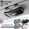 ZCKOT1 VW Car Sun Visor Glasses Case Sunglasses Storage Clip Card Ticket Holder For RLine Passat Tiguan Beetle Amarok Arteon Magotan T5
