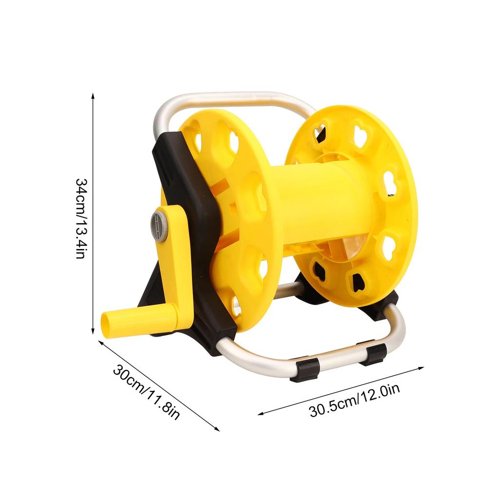 Garden Hose Reel Cart Yellow Hose Reel Cart Water Hose Cart Holds 30m Of Water Pipe