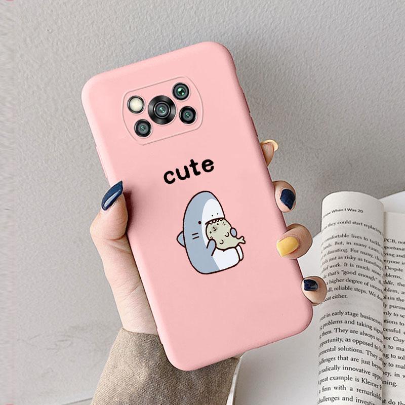 Case For Poco X3 Pro Pocox3 X 3 NFC Cute Heart Flower Back Cover Soft Silicone Matte Protective Funda For Xiaomi Poco X3 Pro Bag
