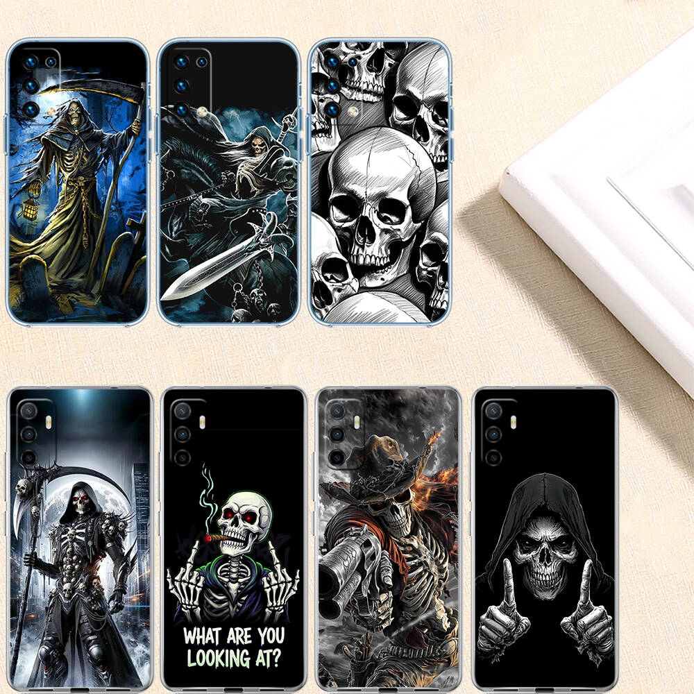 Skeleton Skull Phone Case for Motorola Edge 20 30 S30 40 50 Fusion Lite Plus Pro Ultra Neo One Action Zoom Hyper Power Macro Vision