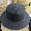 Mode Sommer Damen Breitkrempiger Naturstrohhut Chapeau Damen Sonnenhüte Boater Schwarz Panama Strandhut Sombrero Mujer Fedora Hut