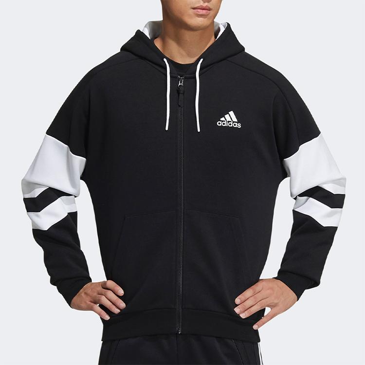 Adidas Colorblock Sports Casual Hettejakke Herrejakker Svart GT6480