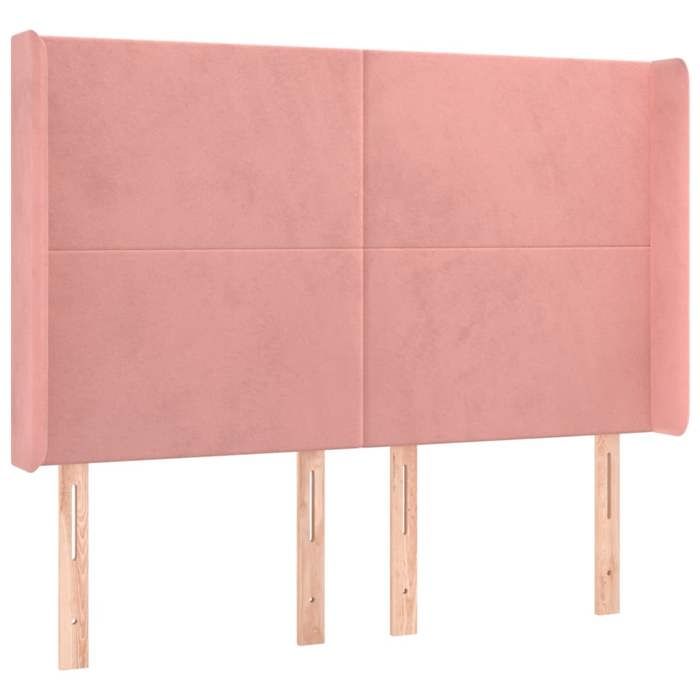 VidaXL LED Headboard Bedroom Furniture Double Bed Accessory Head of Bed Frame Interior Pink 3123821