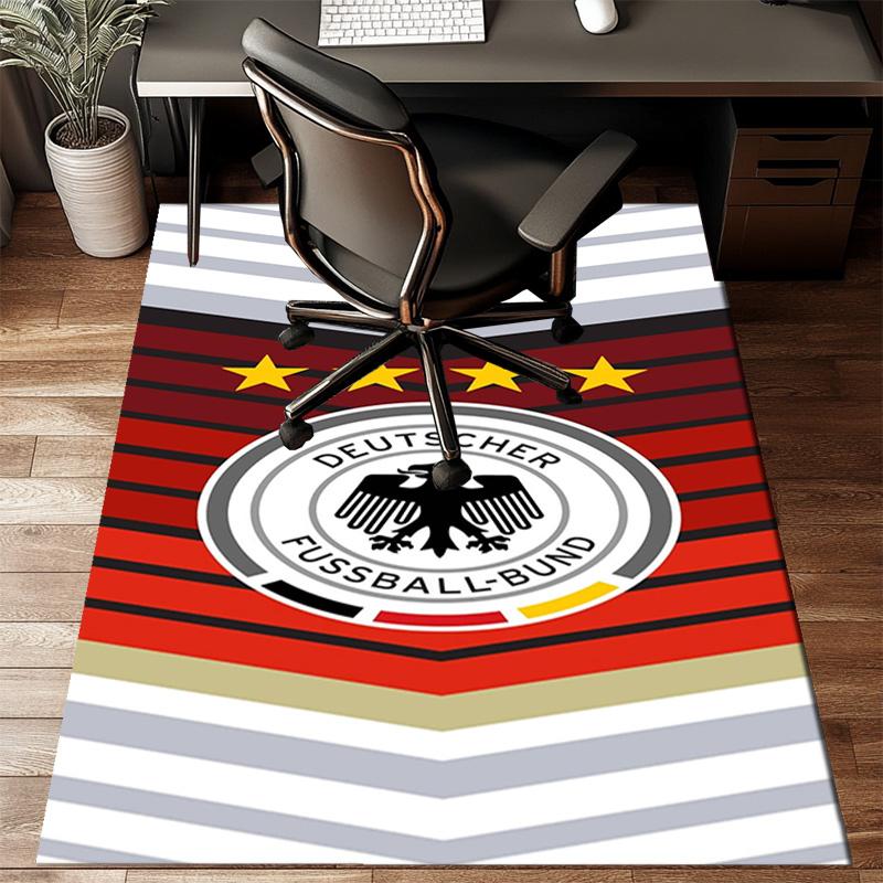 German Football Emblem Printed Office Carpet Chair Cushion Entryway Rug, Rugs for Living Room, Bedroom Christmas gifts