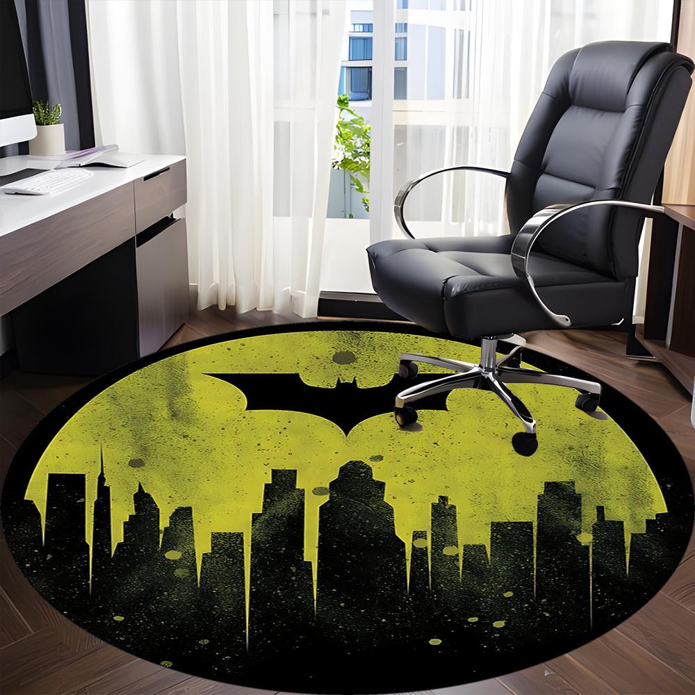 1pc Batman Office Round Area Rug, Under Office Chairs Bedroom Living Room Home Decor, Room Deco, Available in Various Sizes147