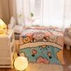 Skin Friendly Throw Blanket Dinosaur Pattern Bed Blanket Quilt Cartoon Flannel Blankets  Office