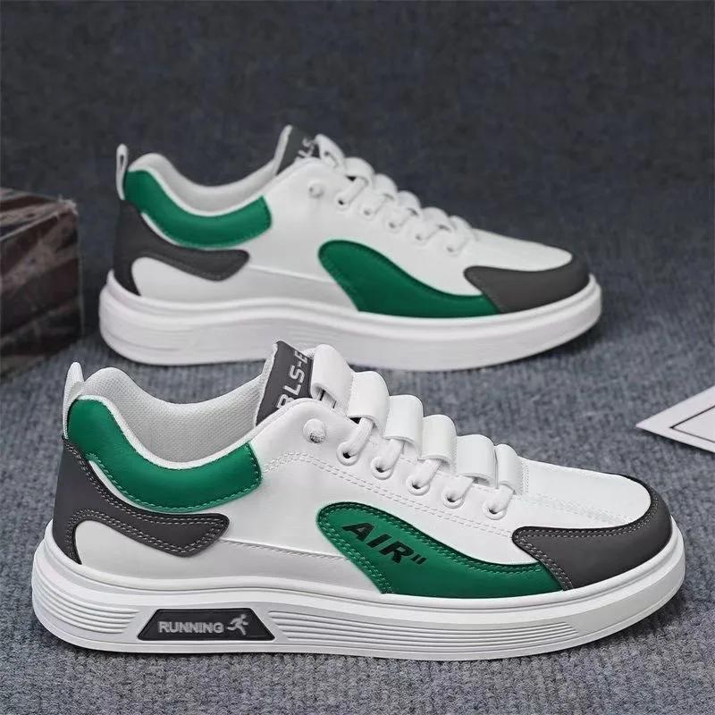 Men's Shoes New Outdoor Platform Sneakers Fashion Comfortable Wear Resistant PU Leather Non Slip Tennis Shoes Running Shoes