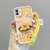 KEYSION Cartoon Cute Plush Embroidery Case for Samsung A06 4G A05 A04 with Lanyard Shockproof Phone Cover for Galaxy A06 A05 A04 4G