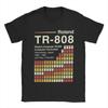 Herr T-shirts TR-808 Horisontell Roland Vintage 100% Bomull T-shirt Kortärmade T-shirts O-hals Toppar Storlek