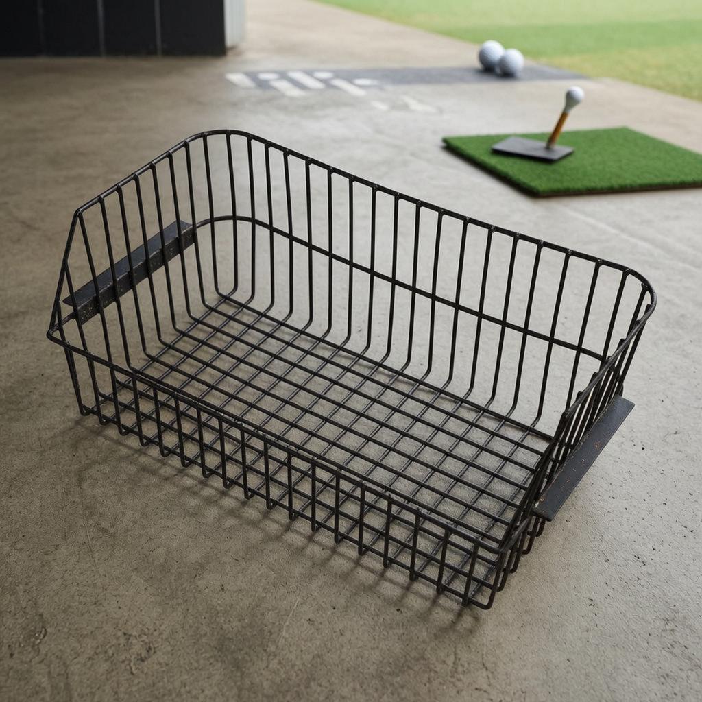 Metal Golf Ball Basket Black Wire Golf Ball Basket Sports Gear Large Capacity Sturdy