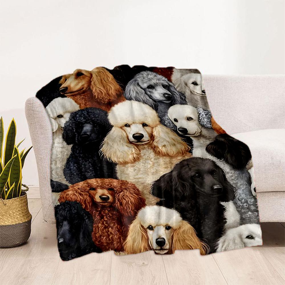 Chihuahua Photo Collage Flannel Blanket,Lightweight,Office Blanket,Sofa Blanket,Comfortable Blanket