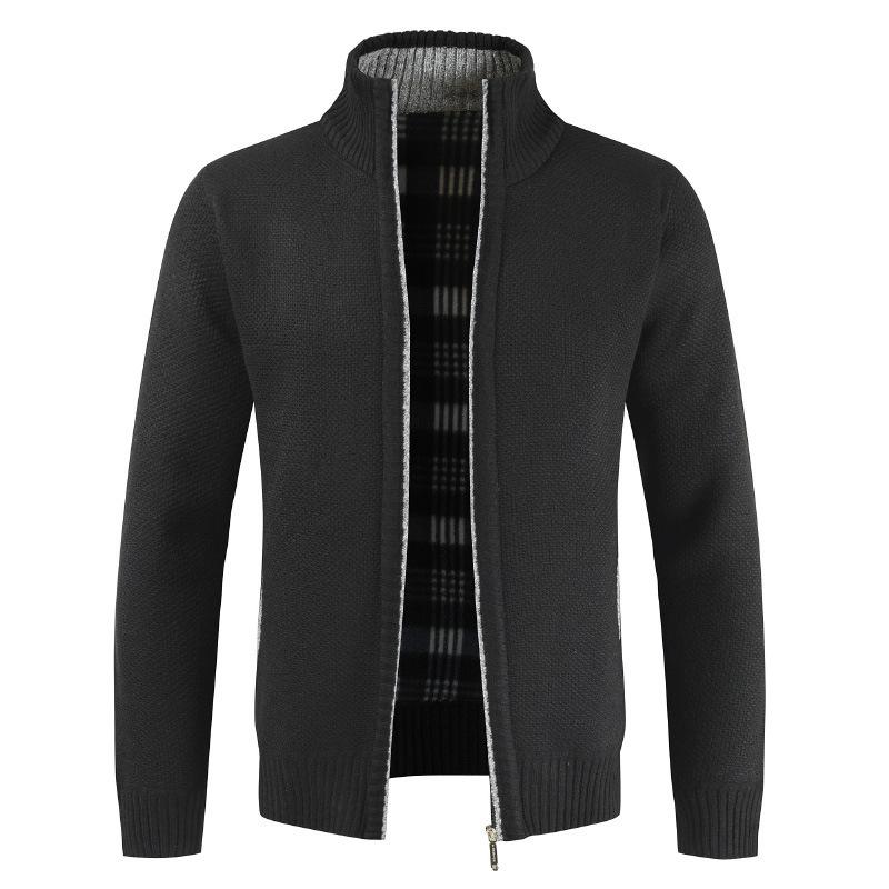 Men's Autumn and Winter Sweater Zipper Jacket Loose Sweater Men's Casual Youth Knitted Cardigan