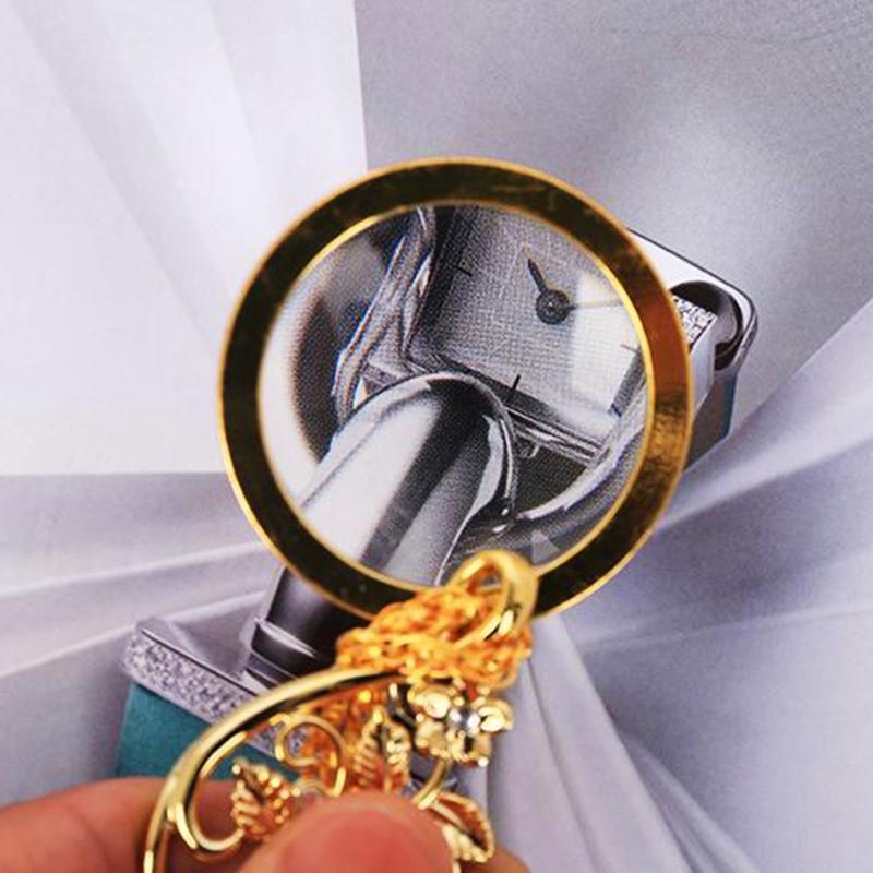 Necklace Jewelry Optical Magnifier with Chain Necklace Neckglasses Portable Monocle for Reading Collecting Library Gift