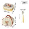 2 Compartment 304 Stainless Steel Bento Lunch Box With Spoon 530/850ML Portable Heatable Food Container For Kids Students School
