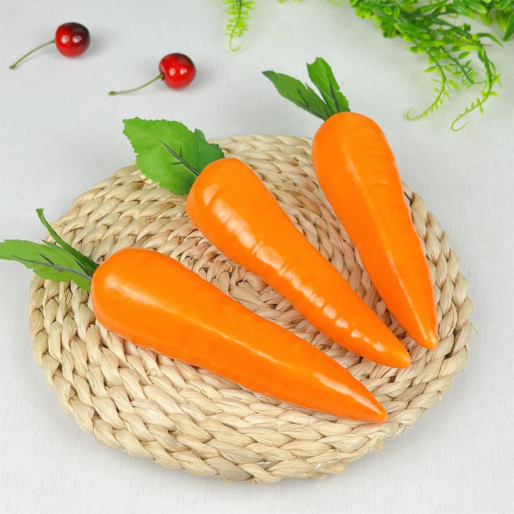 Carrot Simulation Model: Artificial Fake Foam Fruit for Home Décor or Easter Display