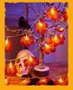 LED Maple Leaf Pumpkin Lantern Halloween Decorations for Window, Bar, Party Scene, and Atmosphere Lighting