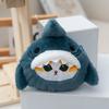 Blue Shark Cute Stuffed Keychain Soft Pp Cotton Fill Plush Toy For Kids Gift