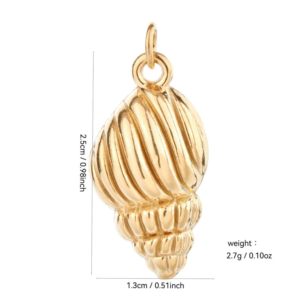 Stainless Steel Ocean Series Starfish Conch Pendant for DIY Bracelet & Necklace Fashion Accessories