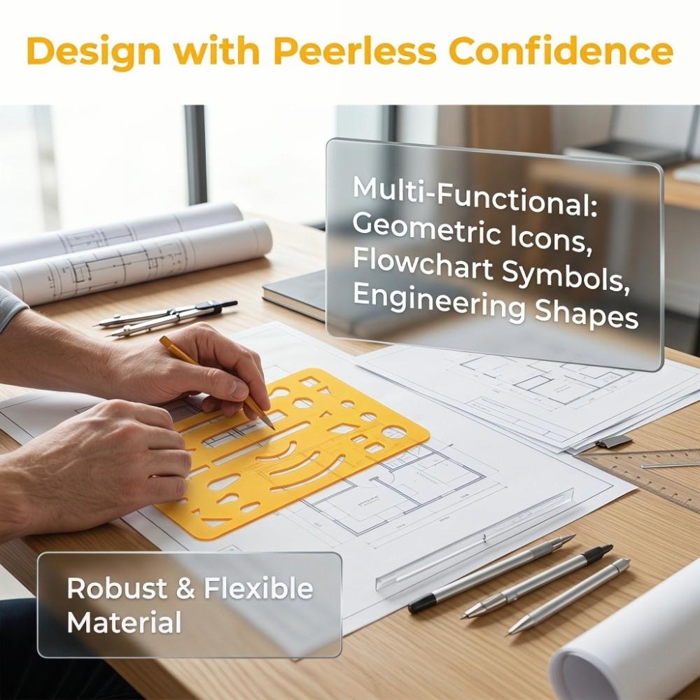 10PCS 27 Holes Erasing Shield Multi-shape Drawing Pattern Ruler  Draft Creation
