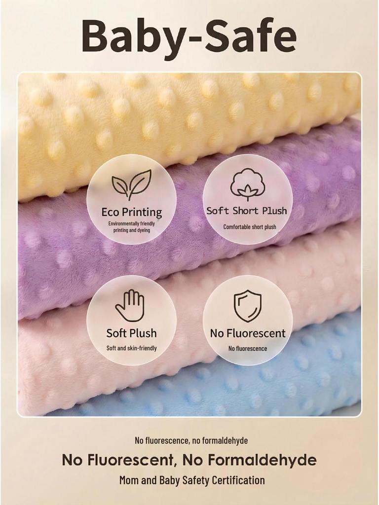 Dou Dou Class A Baby Crib Blanket – Soft Coral Fleece Quilt for Spring & Autumn