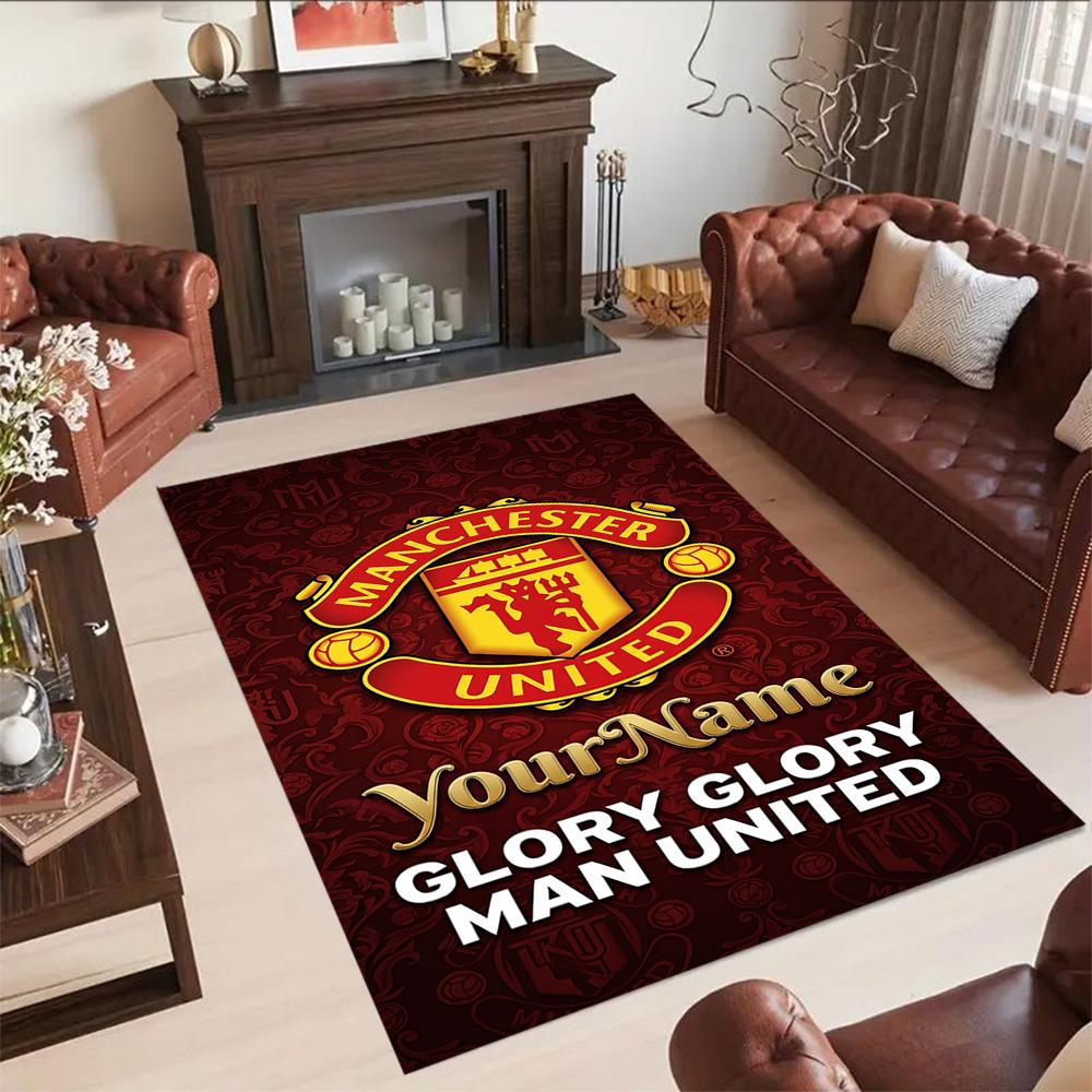Manchester Personalized Name Area Rug Perfect for Outdoor Living Rooms Dormitory Entryway Anti-slip Rug Anime Office Decor