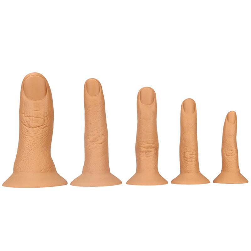 Plug anal moale pentru degete masculine Cinci degete mari din silicon Simulare cu degetul mic Penis Masturbare feminină Stick Dildo mare