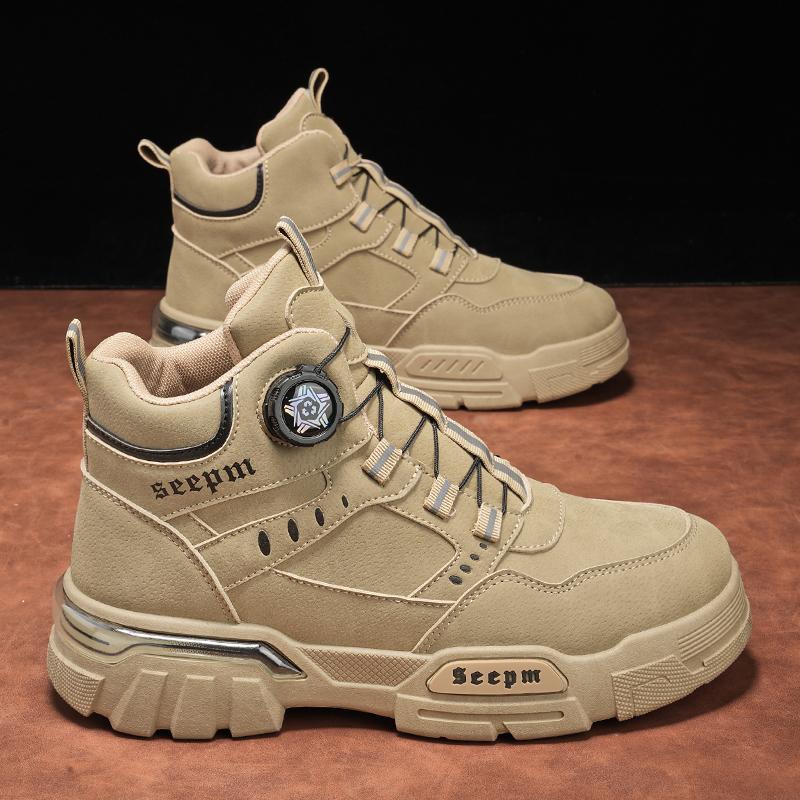 Fashion CYYTL Mens Boots Winter Casual Outdoor Shoes Leather Ankle Cowboy Tactical Chelsea Hiking Platform Designer Luxury Work Sneakers