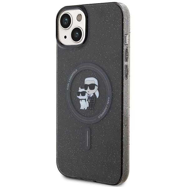 Karl Lagerfeld Klhmp15Mhgkcnok Iphone 15 Plus / 14 Plus 6.7 Czarny/Black Hardcase Karl&Choupette Glitter Magsafe