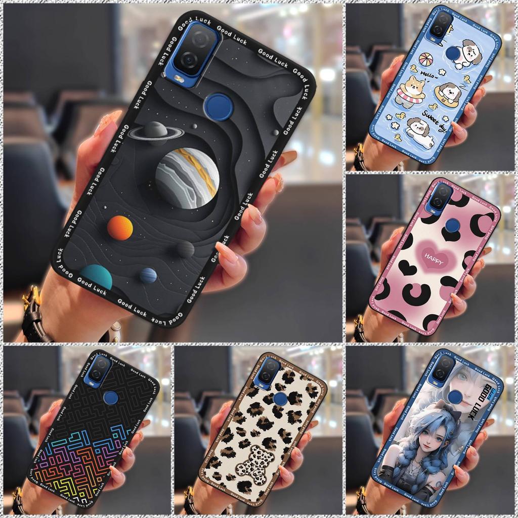 Anti-knock Fashion Design Phone Case For TCL 304 Silicone Dirt-resistant Cute Anti-dust Waterproof TPU Soft Case Cartoon